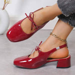 Women's Chunky Heel Peep Toe Sandals 89940928C