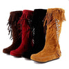 Women's Vintage Tassel Knee-High Boots 78225513C