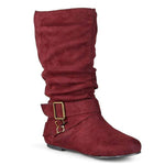 Women's Buckle Strap Casual Mid-Calf Boots 54259358C