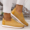 Women's Thick Sole Rhinestone Slip-on Mesh Sneakers 56650211S