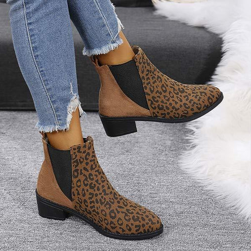 Women's Leopard Print Chelsea Boots 68544587C