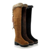 Women's Casual Lace Up Suede Thick Sole Over the Knee Boots 08731894S