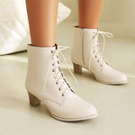 Women's Lace-Up Ankle Martin Boots 01653835C