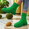 Women's Elastic Fly Knit Thick-Soled Socks Boots 00243465C