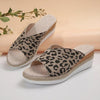 Women's Casual Leopard Wedge Slippers 31660366S