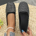 Women's Rhinestone Decorated Flat Casual Shoes 88192313C