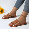 Women's Retro Casual Hollow Flat Slippers 86016240S