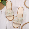 Women's Elegant Pearl Ethnic Style Flat Slippers 35635342S