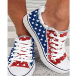 Women's Stars Stripes Color Matching All-Match Casual Shoes 56127037C