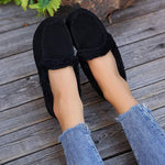 Women's Flat Fleece-Cuffed Cotton Shoes 82686035C