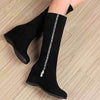 Women's Rhinestone Wedge Foldable Two-Way Fashion Boots 69839568C