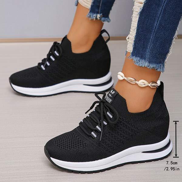 Women's Hidden Wedge Flyknit Casual Shoes 13278477C