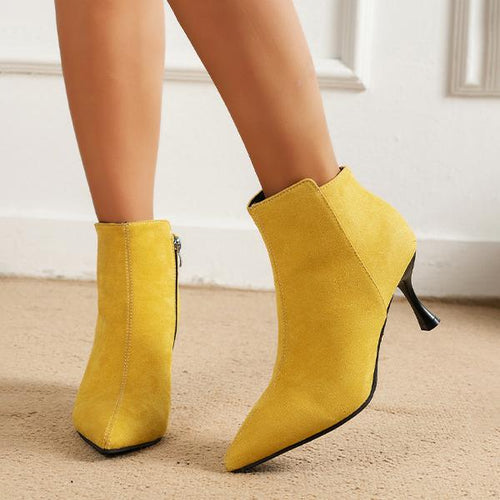 Women's Fashionable Pointed Toe Stiletto Heel Boots 20739977S