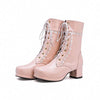 Women's Elegant Lace Lolita Platform Mid-calf Boots 55952175S