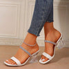 Women's Crystal Chunky Heel Dual-Wear Sandals 65613880C