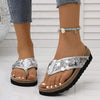 Women's Sequin Flip Flop Sandals 39565333C