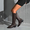 Women's Long Riding Boots with Buckle Strap 07520002C