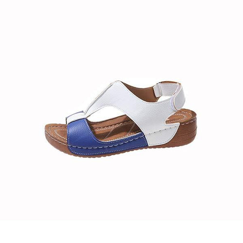 Women's Stitching Velcro Wedge Platform Sandals 92197225C