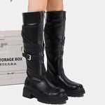 Women's Thick Sole Front Zip High Rider Boots 09067782C