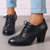 Women's Block Heel Lace-Up Fashion Shoes 05532375C