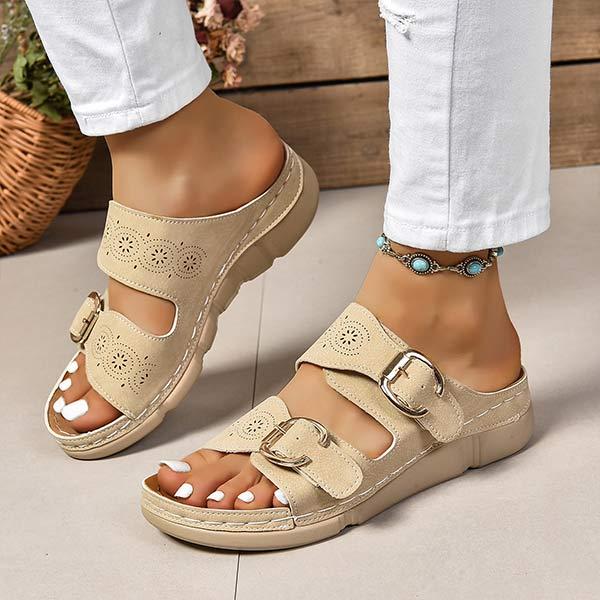 Women's Wedge Heel Casual Slide Sandals 86185996C