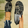 Women's Slip-On Casual Cat Pattern Canvas Flats 05954504S