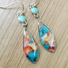 Vintage Colorful Glass Drop Earrings 86122236C