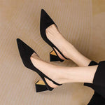 Women's Black Pointed-Toe High Heels 79490843C