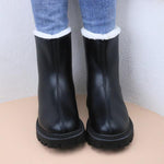 Women’s Casual Black Simple Snow Boots 42595105S