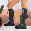 Women's Fashion Knee-High Boots with Side Bags 57105980S