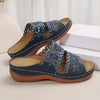 Women's Retro Hollow Flower Casual Wedge Slippers 48121954S