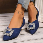 Women's Buckle Rhinestone Pointed Toe Pumps 60096403C