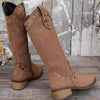 Women's Vintage Suede Studded Knee-High Boots 31575810C