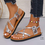 Women's Flat Toe-Ring Roman Sandals 94565619C