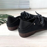 Women's Retro Colorblock Lace-up Flat Casual Shoes 22892771S