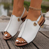 Women's Casual Fish Mouth Buckle Flat Sandals 02745607S