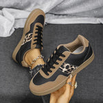 Women's Retro Leopard Lace-Up Sneakers 71957106S