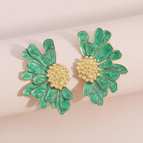 Retro Alloy Flower Pattern Stud Earrings 28753775S