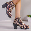 Women's Autumn/Winter Lace-Up Chunky Heel Ankle Boots 10477515C