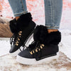 Women's Casual Long Fur Collar Winter Shoes 51228486C