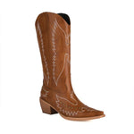 Women's Studded Retro Thick Heel Western Boots 05548681S