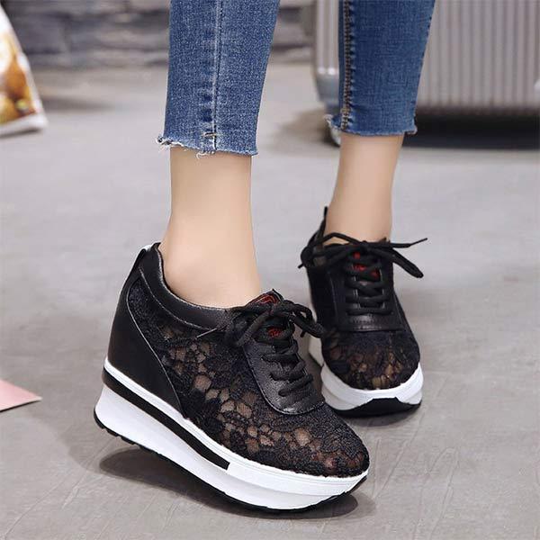 Women's Lace Thick Sole Sneakers 75227045C