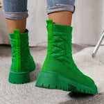 Women's Elastic Fly Knit Thick-Soled Socks Boots 00243465C