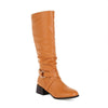 Women's Fashion Chunky Heel Buckle Knee-High Boots 61649720S