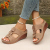 Women's Floral Stitch Wedge Sandals 14539543C