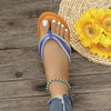 Women's Fashionable Rhinestone Flat Beach Flip Flops 85680325S