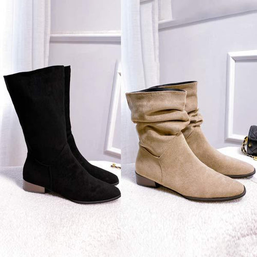 Women's Chunky Heel Pull-On Mid-Calf Boots 25633580C