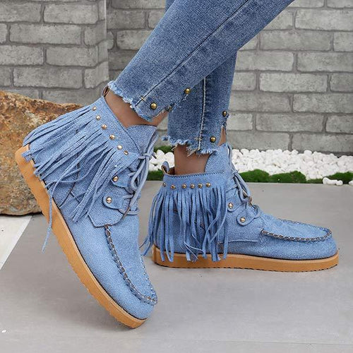 Women's Fringed Short Boots 72892508C