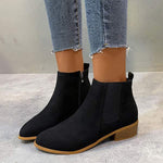 Women's Chunky Heel Ankle-Length Pull-On Chelsea Boots 41948753C