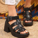 Women's Chunky Platform Open-Toe Roman Sandals 49873436C